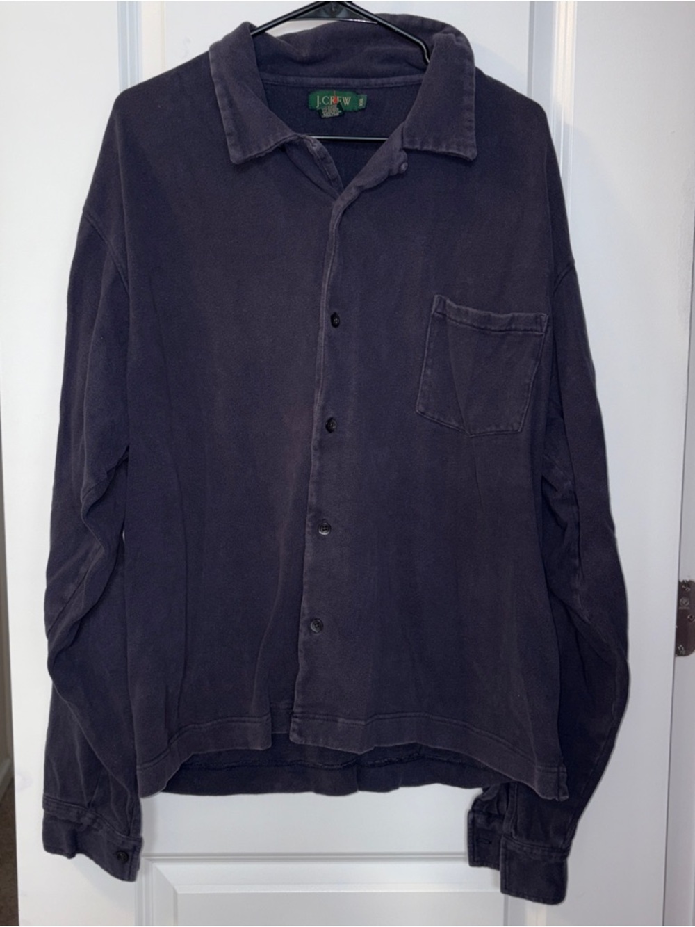 Men’s Vintage J. Crew Men’s Dark Navy Casual Button-Down Shirt Size: XXL